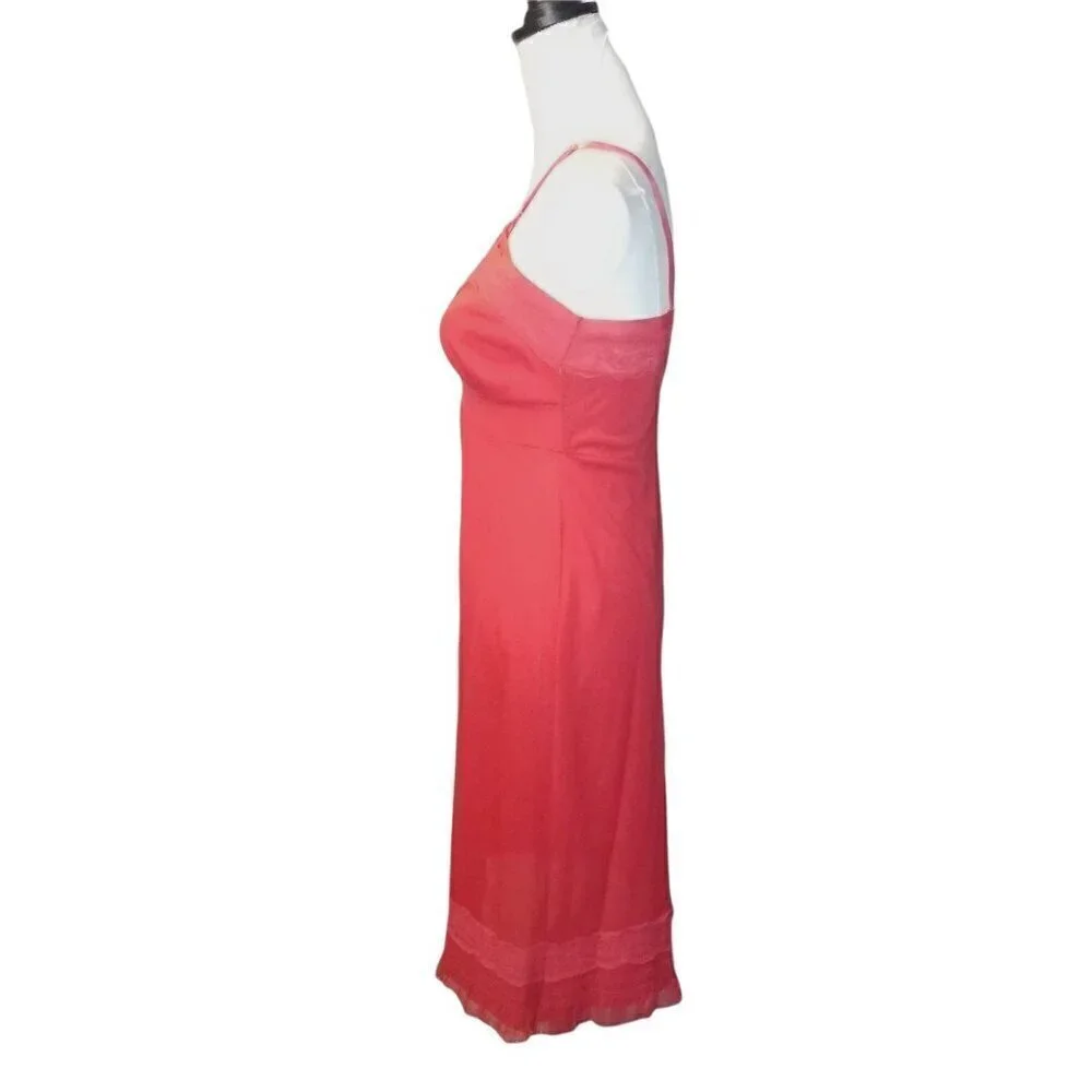 Vtg 50s Philmaid red full slip dress - Picture 4 of 8